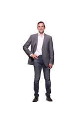 Full body caucasian man