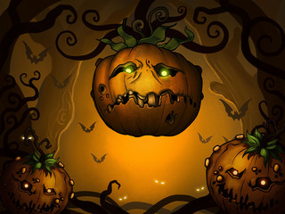 Boss Monster Pumpkin Background