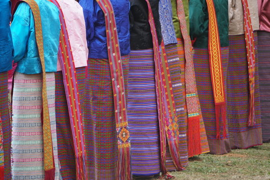 Female Singers, Talo Monastery Festival, Punakha, Bhutan