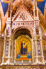 Fototapeta na wymiar Daddi Madonna Child Painting Orsanmichele Church Florence Italy