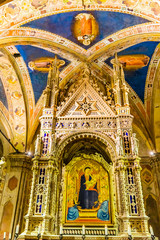 Fototapeta na wymiar Daddi Madonna Child Painting Orsanmichele Church Florence Italy