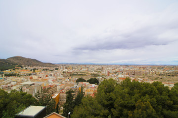 Fototapeta na wymiar Vista aérea de Cartagena, Murcia