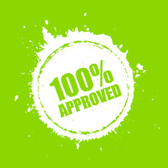 Approved vector stamp