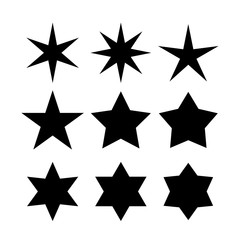Vector star shapes collection