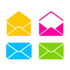 Colorful envelope vector icon