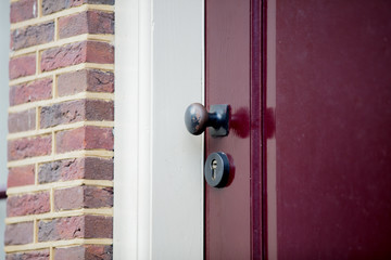 Old door knob in dutch village. Netherlands