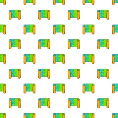 Road map pattern. Cartoon illustration of road map vector pattern for web