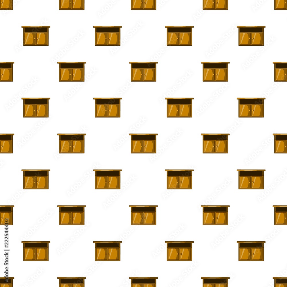 Aufkleber bedside table pattern. cartoon illustration of bedside table vector pattern for web
