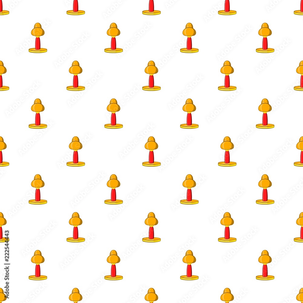 Poster table pouf pattern. cartoon illustration of table pouf vector pattern for web