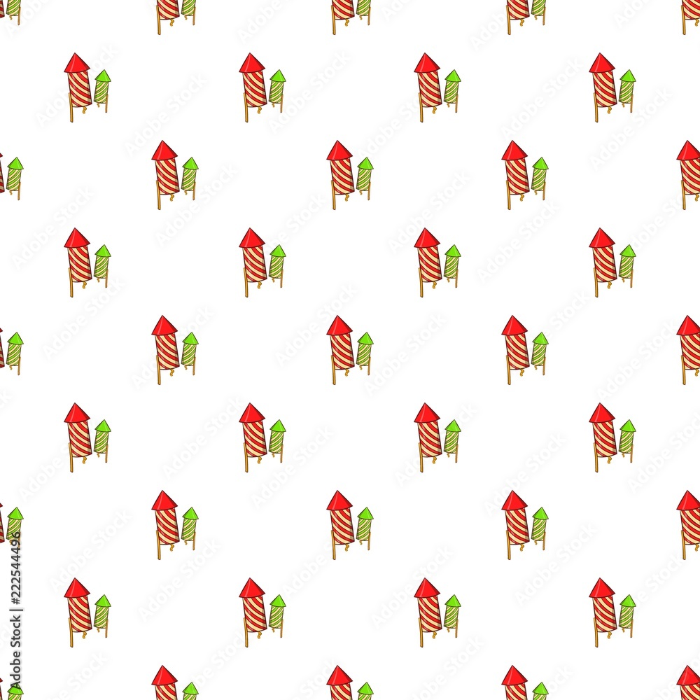 Poster firecracker pattern. cartoon illustration of firecracker vector pattern for web