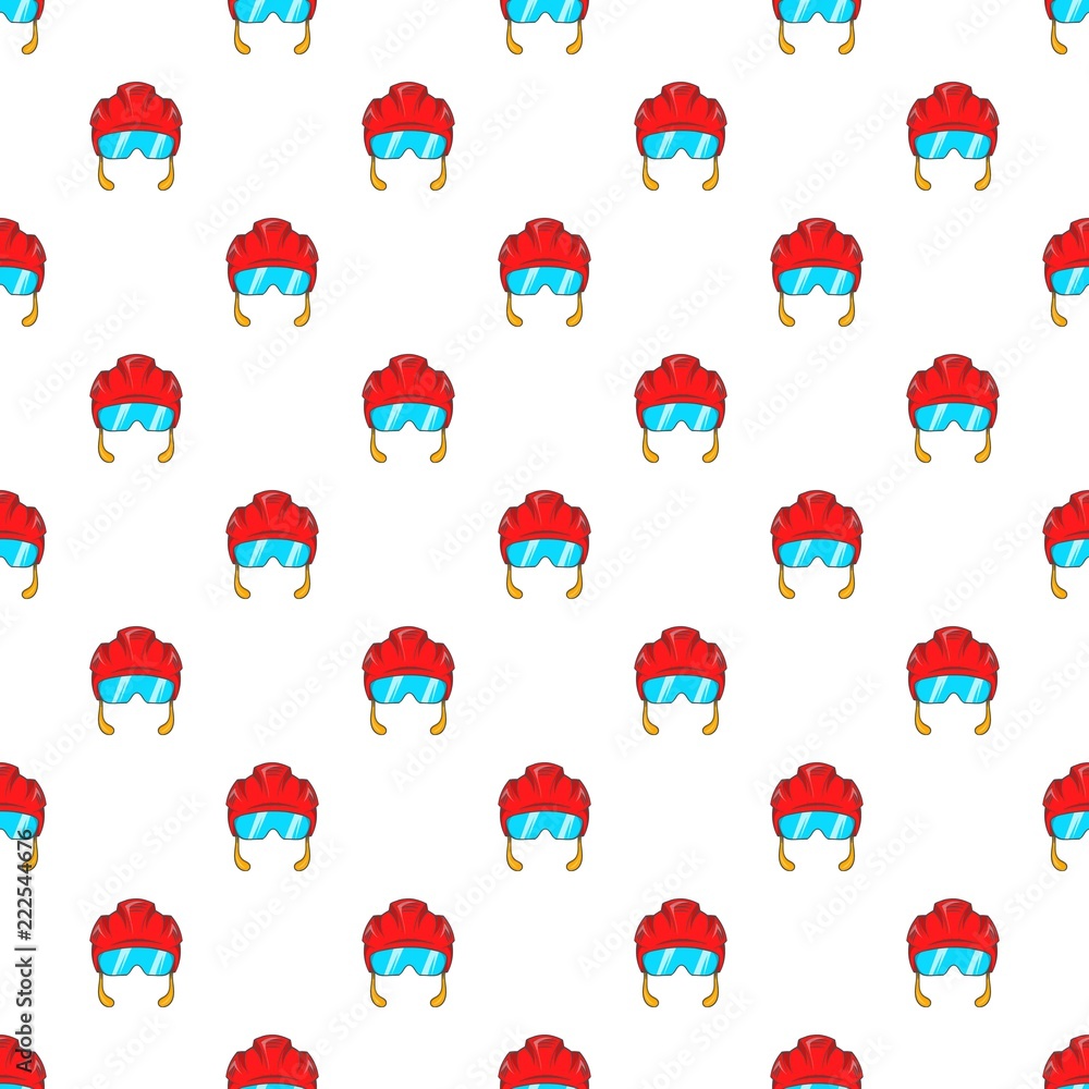 Poster pilot helmet pattern. cartoon illustration of pilot helmet vector pattern for web