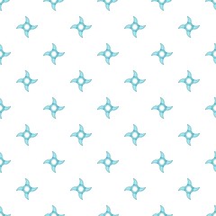 Ninja shuriken pattern. Cartoon illustration of ninja shuriken vector pattern for web