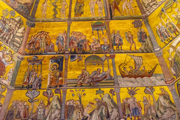 Bible Mosaic Dome Bapistry Saint John Florence Italy