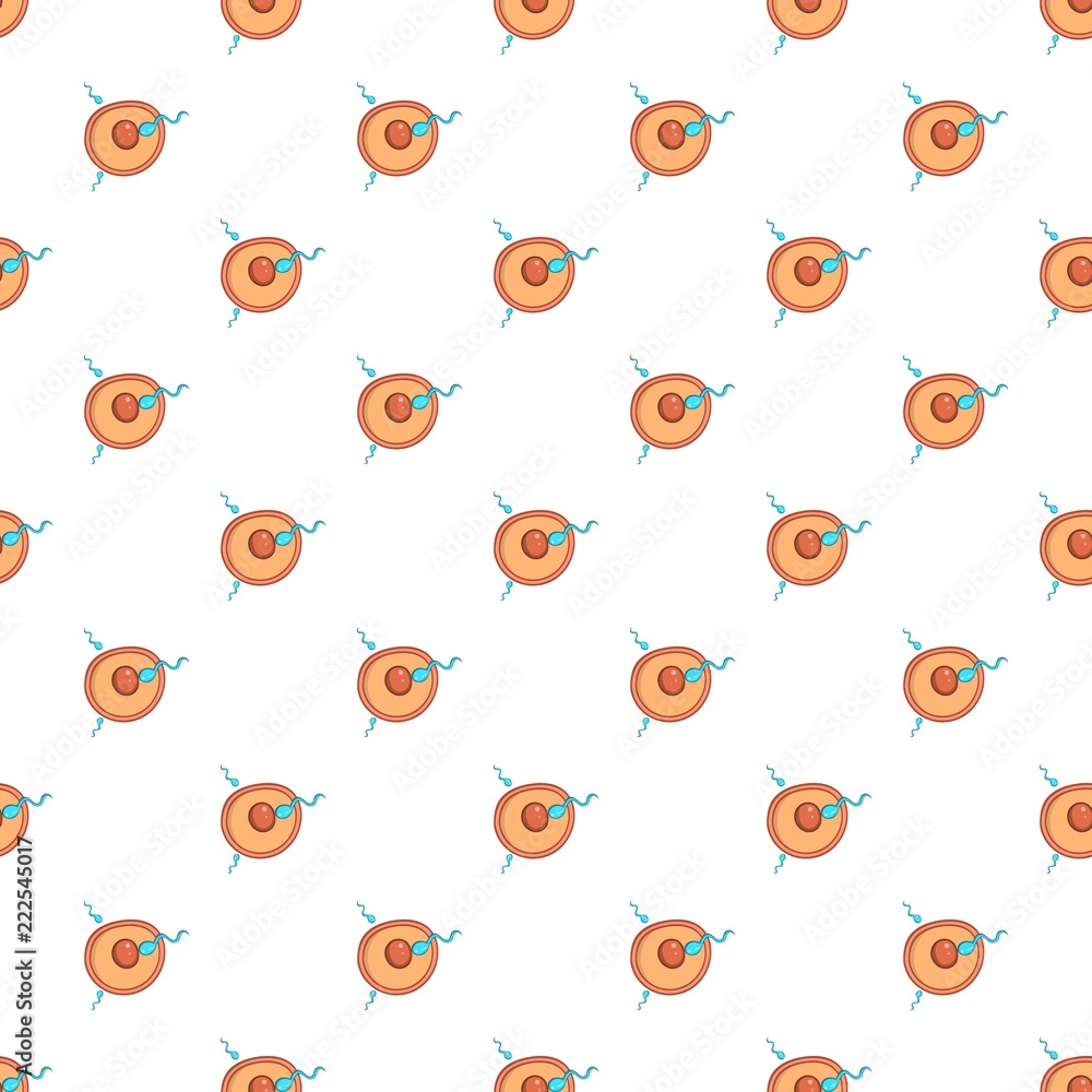 Aufkleber fertilization of egg pattern. cartoon illustration of fertilization of egg vector pattern for web