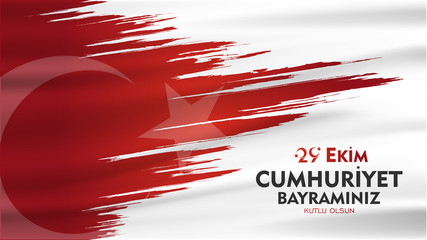 vector illustration. (29 ekim cumhuriyet bayrami) Day Turkey. Translation: 29 october Republic Day Turkey and the National Day in Turkey. celebration republic.