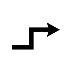 arrow to the right. isolated icon object