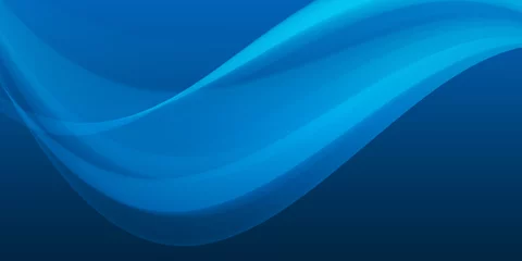 Crédence de cuisine en verre imprimé Vague abstraite Fond de vague bleue sur dégradé sombre, fond d& 39 écran abstrait