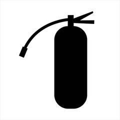 fire extinguisher icon. black isolated object