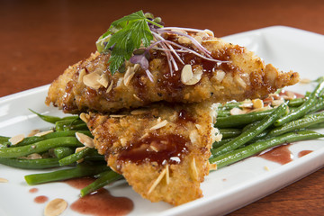 Almond Crusted Tilapia with Green Beans