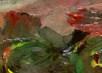 Naklejka premium Impression color mix abstract texture art. Artistic bright background. Oil painting artwork. Modern style graphic wallpaper. Large strokes of paint. Colorful pattern for design work or wallpaper.