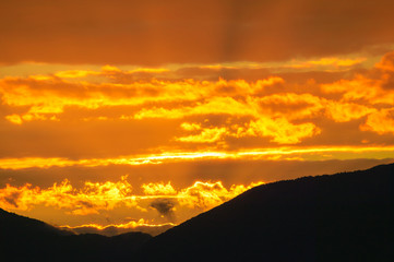 Sunset over Mt. Mansfield, VT, USA