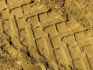 trail truck on the yellow sand