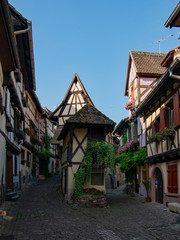 Fototapeta na wymiar In der Altstadt von Eguisheim, Grand Est, Frankreich 