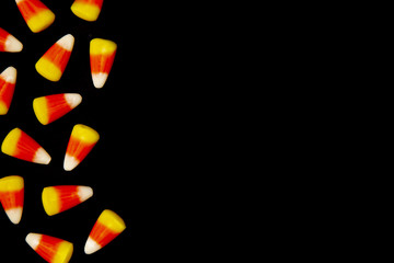 Halloween Candy Candy Background on a Black Surface