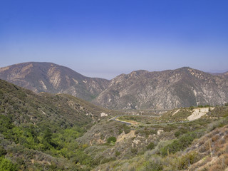 Fototapeta na wymiar Beautiful rural mountain landscape around San Bernardino area