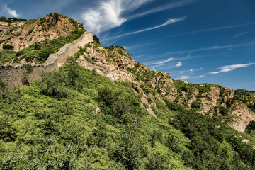 Landscape view of Great Wall of China. Life and travel in China