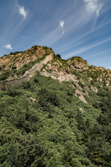 Landscape view of Great Wall of China. Life and travel in China