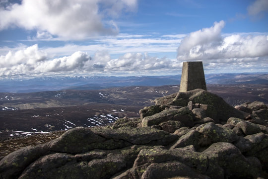 Mount Keen summit. Angus, Aberdeenshire, Scotland, UK.