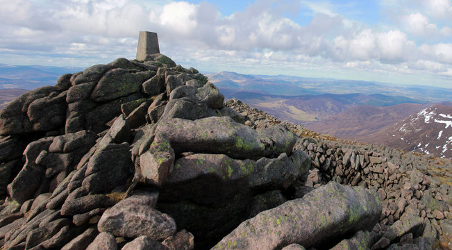 Mount Keen summit. Angus, Aberdeenshire, Scotland, UK.
