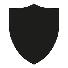 Black and white simple shield silhouette