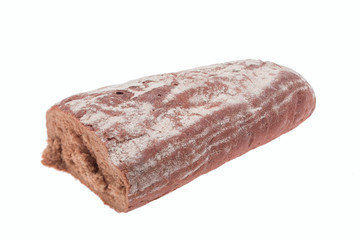 Bread Bread sliced with flour cut isolated on a white background
