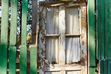 old wooden door in a stone wall