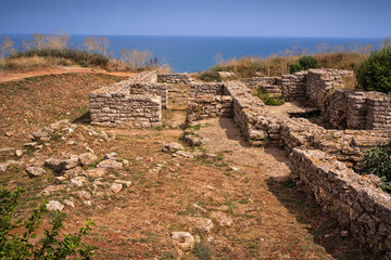 Ruins of medieval Kaliakra fortress, northern Black Sea coast