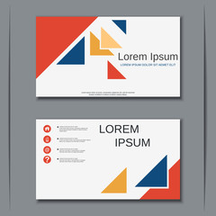 Modern business visiting card vector design template