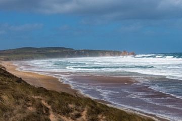 Phillip Island coastline with breaking surf