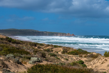 Phillip Island coastline with breaking surf