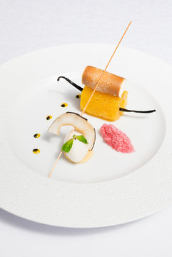 cuisine gastronomie Entr&eacute;e Plat dessert color&eacute; exotique 