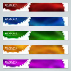 Abstract style colorful banners vector templates collection
