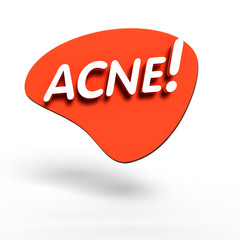 3D acne,text acne,banner cosmetics,white background,