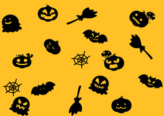 ハロウィーンのシルエット背景