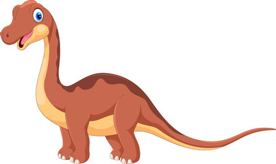 Cute brontosaurus cartoon © irwanjos