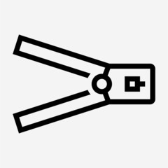 Outline internet cable crimper pixel perfect vector icon