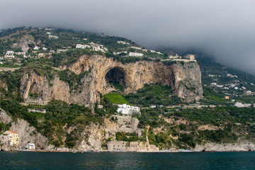Fototapeta premium Amalfi coast seen from the sea