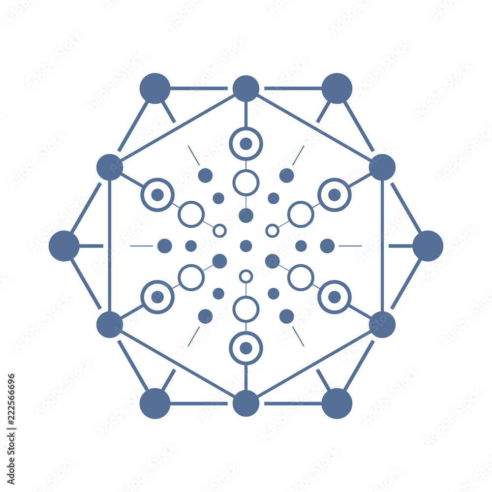 Aufkleber abstract flat wire frame shape. global connection concept template for your design.