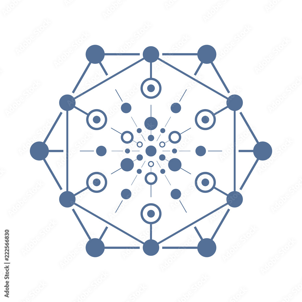 Aufkleber abstract flat wire frame shape. global connection concept template for your design.
