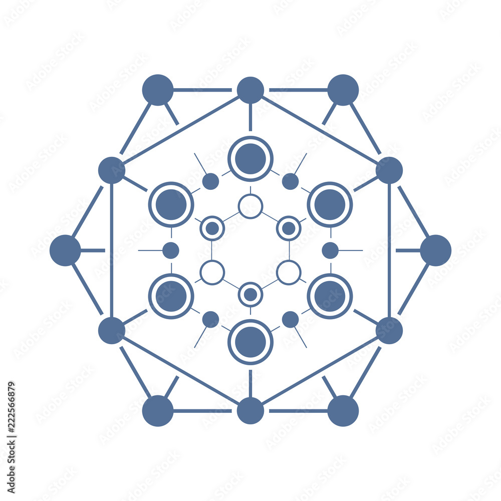 Aufkleber abstract flat wire frame shape. global connection concept template for your design.